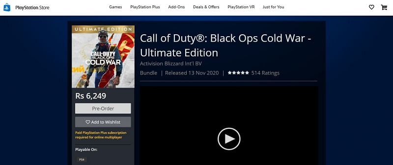 call of duty: black ops cold war price