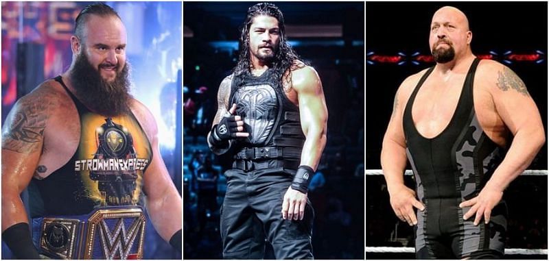 WWE सुपरस्टार्स ब्रॉन स्ट्रोमैन, रोमन रेंस और बिग शो