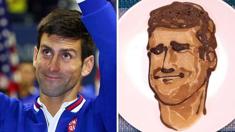 Novak Djokovic on a pancake... Just 2020 things!