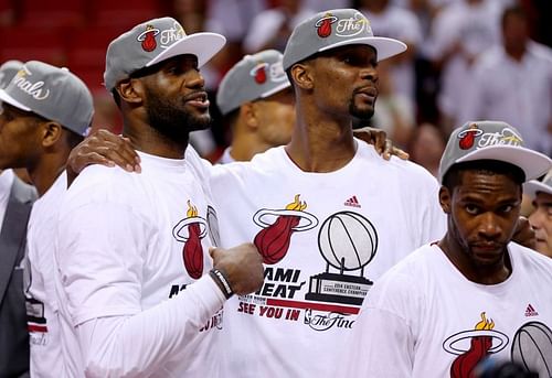 Chris Bosh was LeBron James' teammate in Miami from 2010-2014.