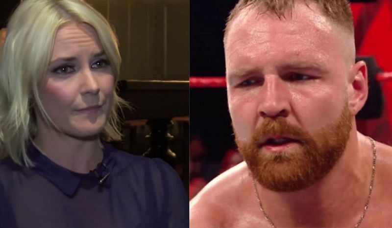 Renee Young in WWE; Jon Moxley has made a name for himself as the AEW Champion