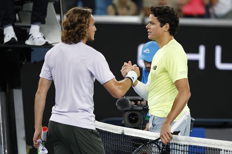 Stefanos Tsitsipas crashed out to Milos Raonic at Melbourne