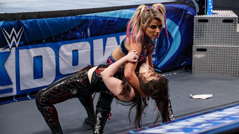Alexa Bliss hit Sister Abigail on Nikki Cross this week!