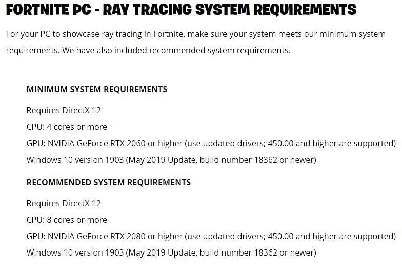 A New Light: Fortnite PC Now Supports Ray Tracing