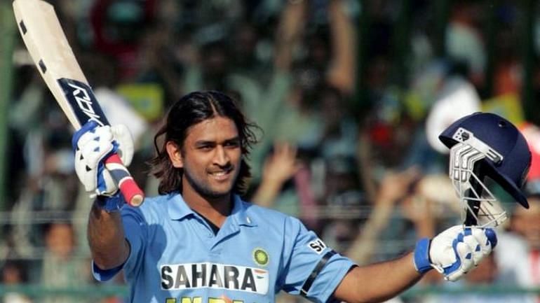 MS Dhoni en-route his 183 against Sri Lanka in Jaipur in 2005. Image Credits: India Today