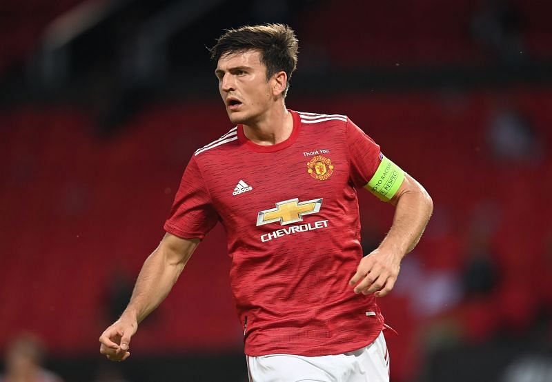 Manchester United captain Harry Maguire in action
