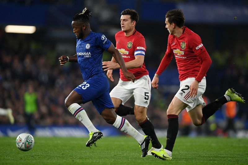 Manchester United&#039;s centre back pairing of Maguire(left) and Lindelof(right)