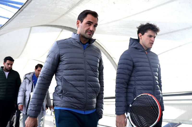 Roger Federer and Dominic Thiem