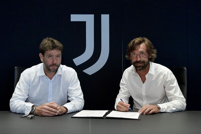 Andrea Pirlo (right) is the new Juventus manager.