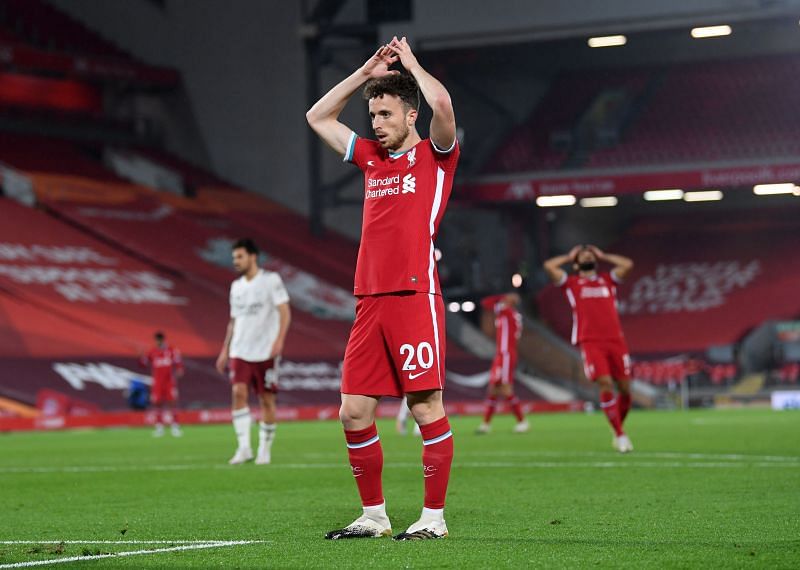 Diogo Jota scored for Liverpool in his Premier League debut