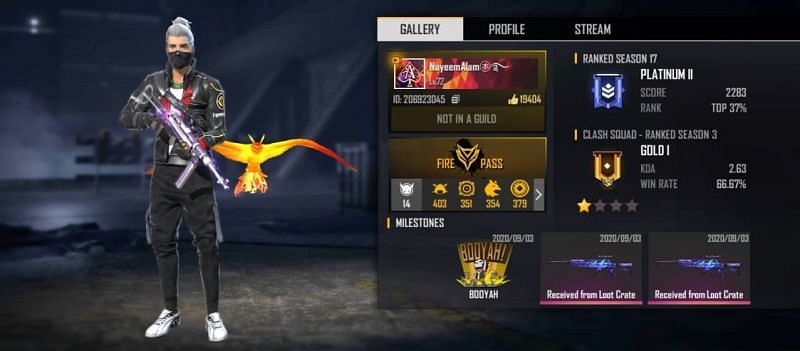 GamingwithNayeem&#039;s Free Fire ID, stats, K/D ratio and more