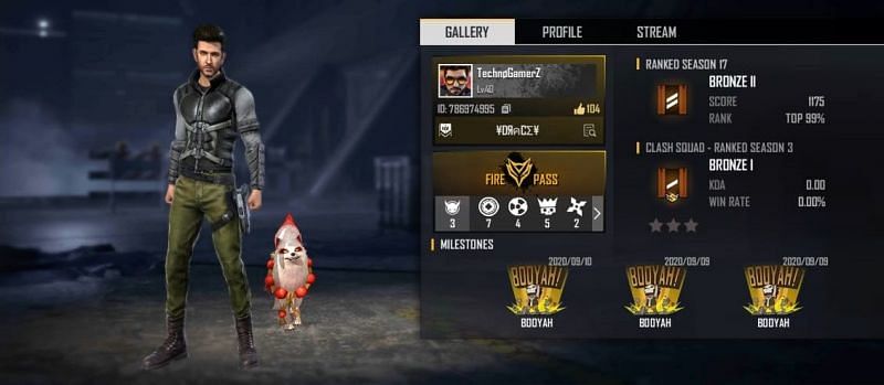 Techno Gamerz&#039;s Free Fire details