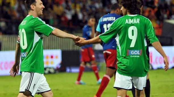 Lionel Messi and Pablo Aimar