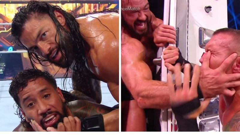 Roman Reigns and Jey Uso; Drew McIntyre and Randy Orton
