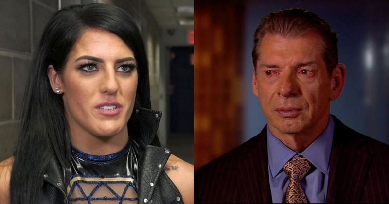 Tessa Blanchard and Vince McMahon.