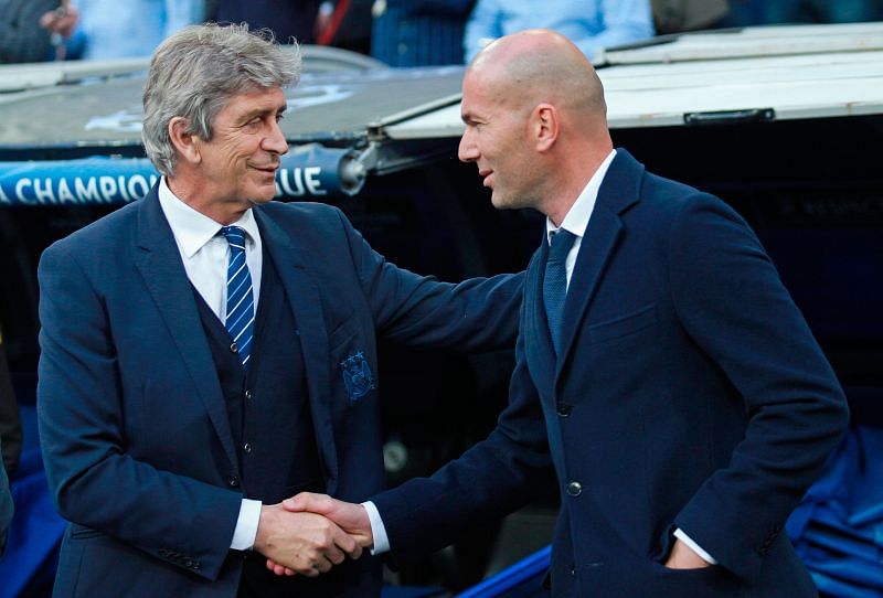 Zinedine Zidane faces old foe Manuel Pellegrini in the dugout
