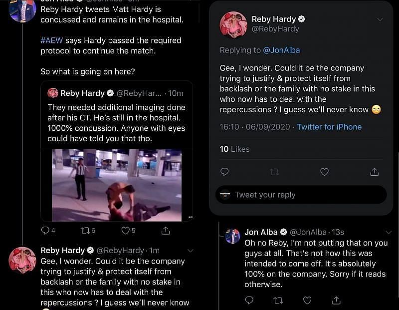 Reby Hardy was not happy with AEW&#039;s treatment of Matt Hardy at All Out