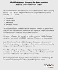 Statement by Yoozoo Games