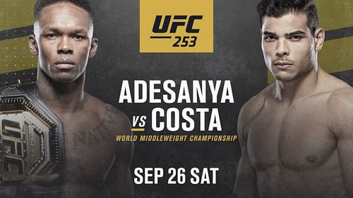 It's a big show this weekend as Israel Adesanya faces Paulo Costa in the main event of UFC 253.