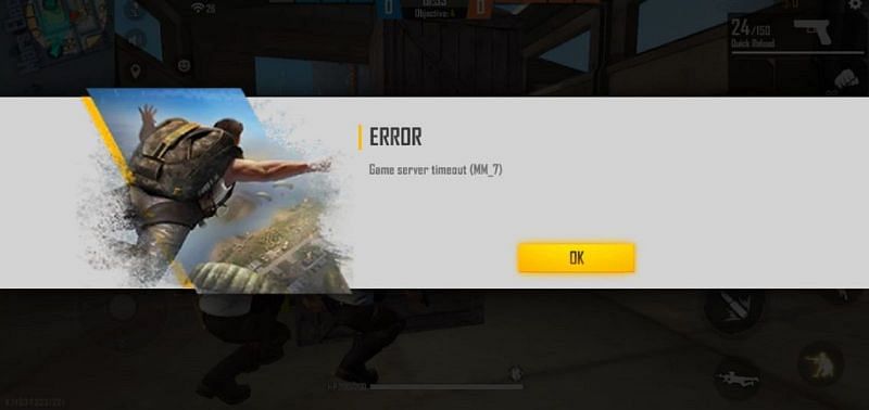 Free Fire: &#039;game server timeout mm_7 error&#039;