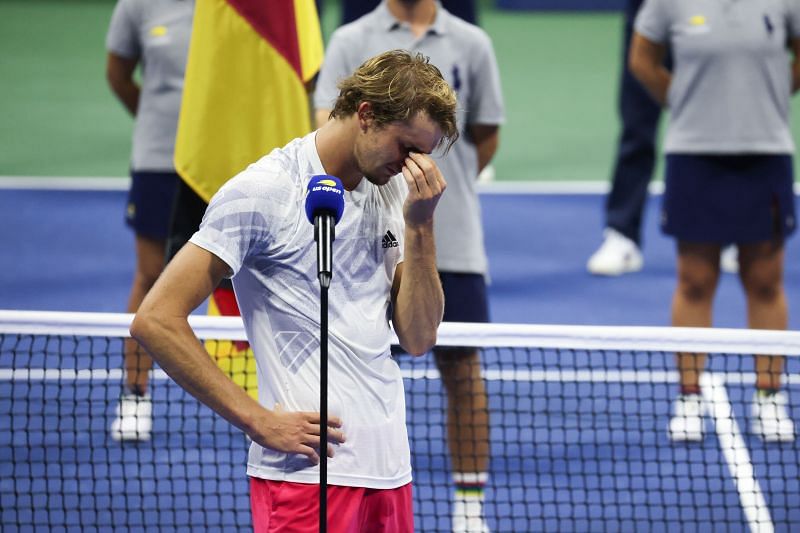 Alexander Zverev couldn't stop the tears after losing to Dominic Thiem in the US Open final