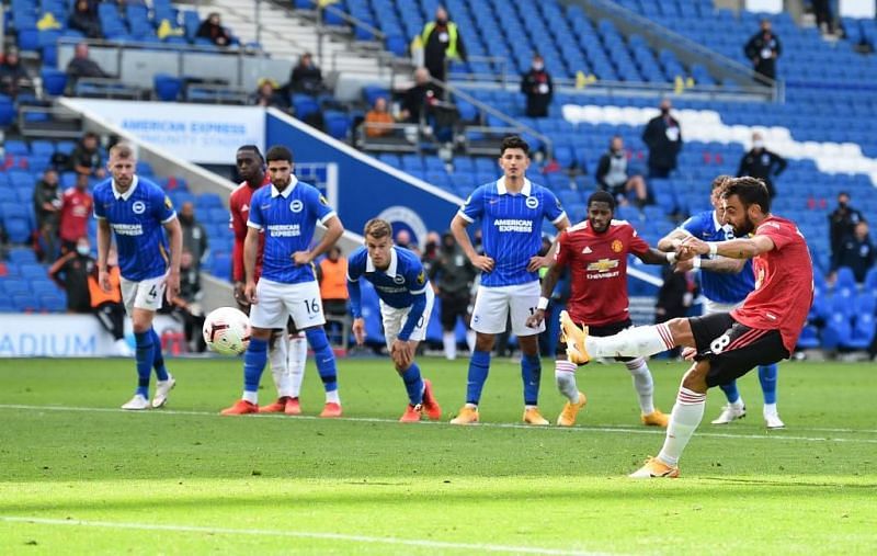 A last-minute penalty from Bruno Fernandes won the day for Man United