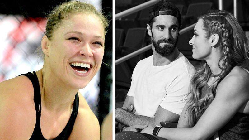 Ronda Rousey, Seth Rollins, and Becky Lynch