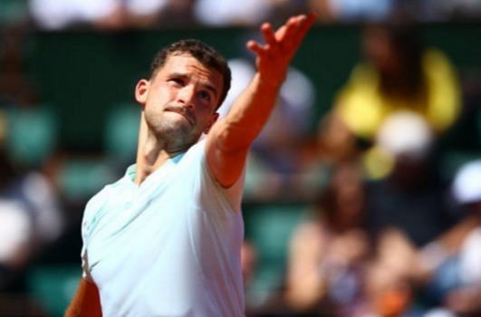 Grigor Dimitrov delivered a confident serving performance in his opening match.