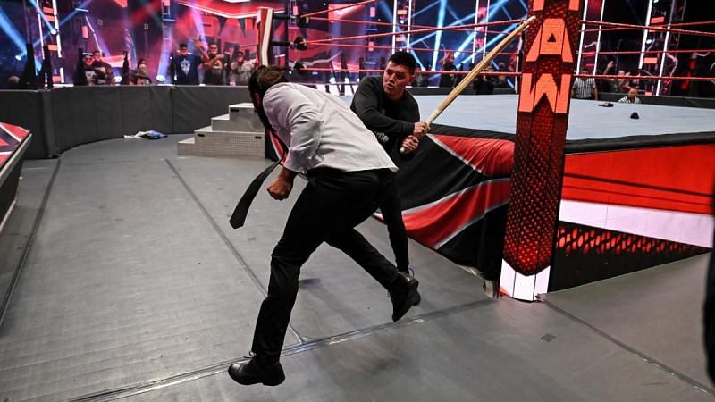 Dominik and Seth Rollins on WWE RAW