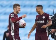 Four out of Jamie Vardy's(L) five goals have come from the penalty spot.