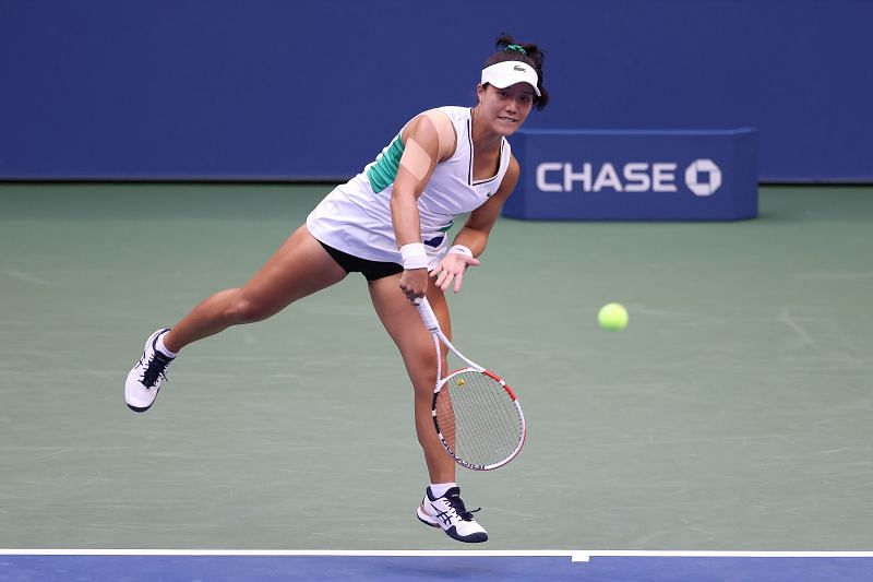 Kristie Ahn during her first round match against Serena Williams at the 2020 US Open