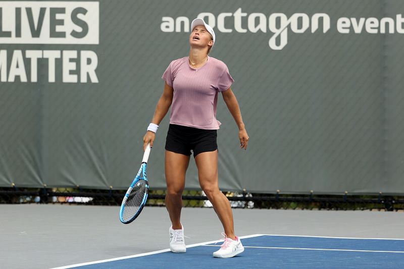 Yulia Putintseva almost blew a healthy lead in the 2nd round