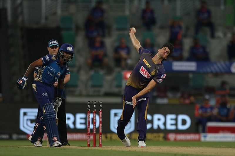 Pat Cummins was taken apart by Rohit Sharma. (Image Credits: IPLT20.com)