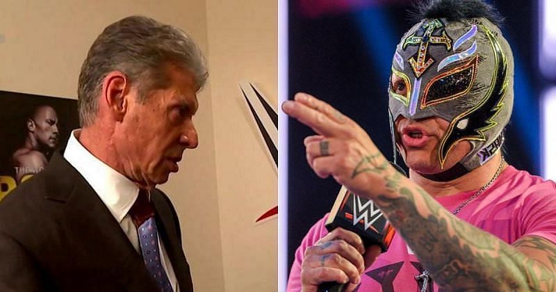 Vince McMahon and Rey Mysterio