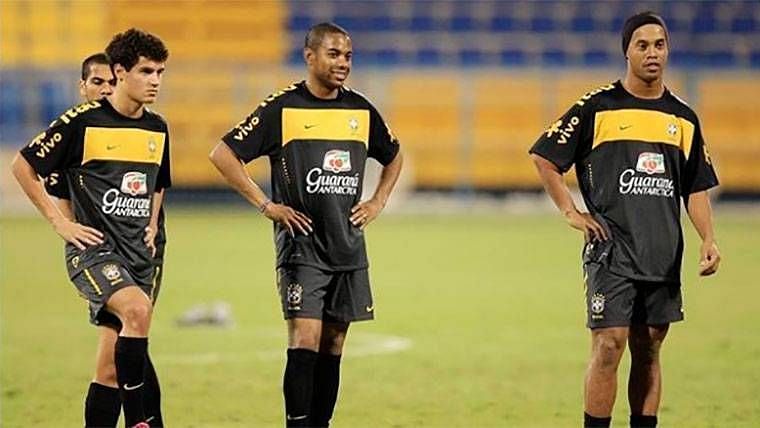 Philippe Coutinho, Robinho and Ronaldinho