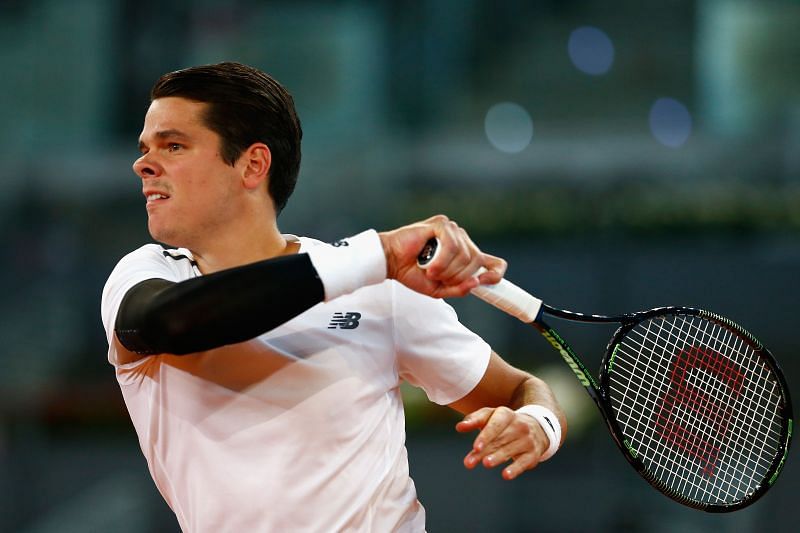 Milos Raonic at the 2015 Mutua Madrid Open