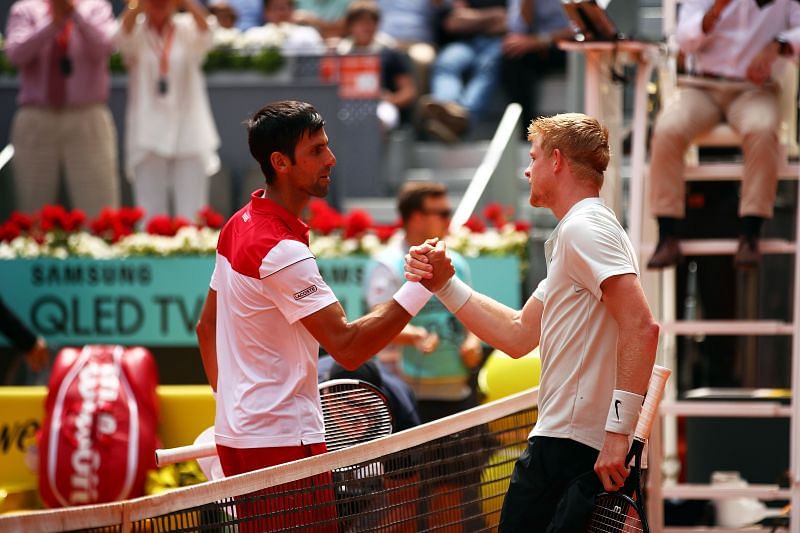 Kyle Edmund recorded a 6-3 2-6 6-3 victory against Novak Djokovic at Madrid in 2018