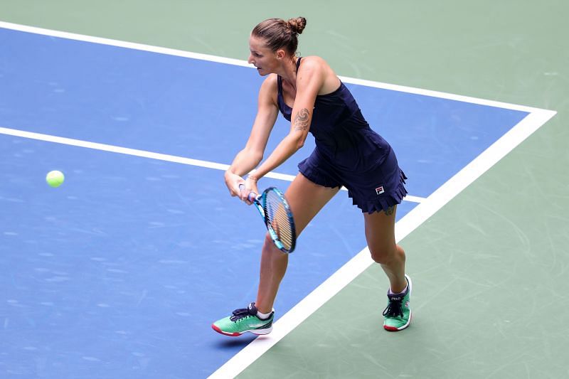 Karolina Pliskova in action at US Open 2020