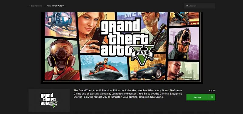 GTA Premium Online Edition on Epic Games Store