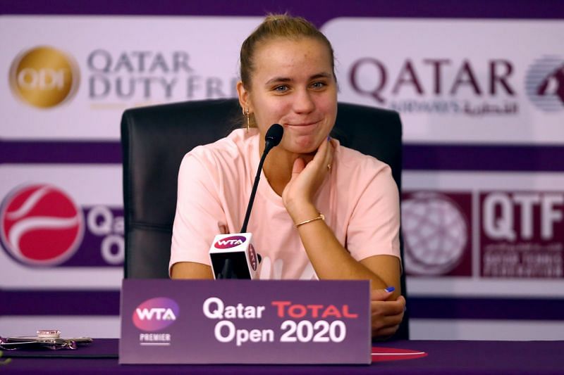 Sofia Kenin at the Qatar Total Open 2020