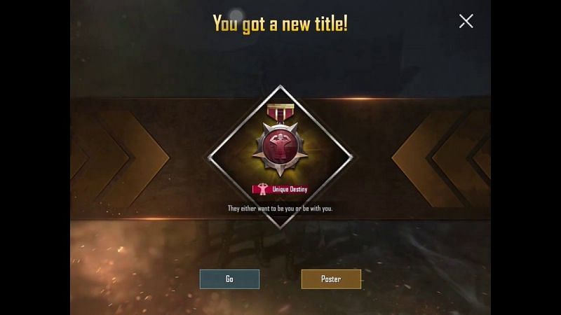 Unique Destiny title in PUBG Mobile (Image Credits: DINIYAX YouTube channel)