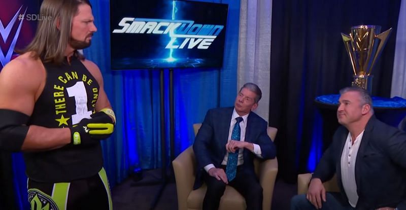 AJ Styles, Vince McMahon and Shane McMahon