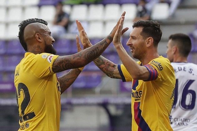 Lionel Messi provided the assist to Arturo Vidal in Barcelona&#039;s 1-0 La Liga win over Real Valladolid.