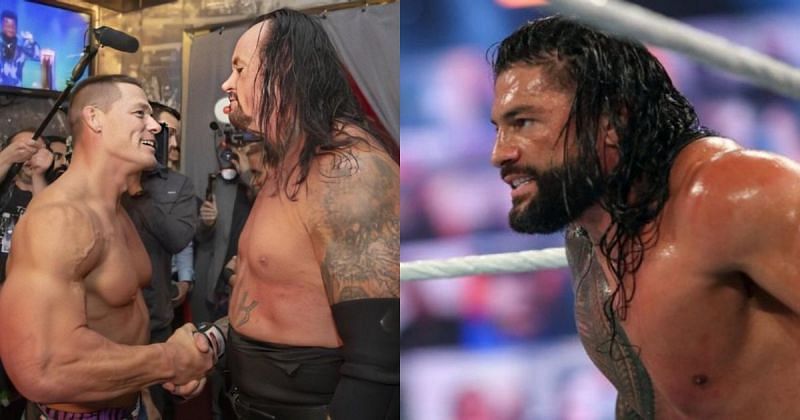 John Cena, The Undertaker, and Roman Reigns.