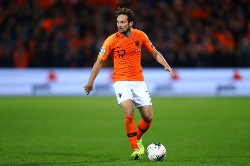 Daley Blind playing for the Netherlands