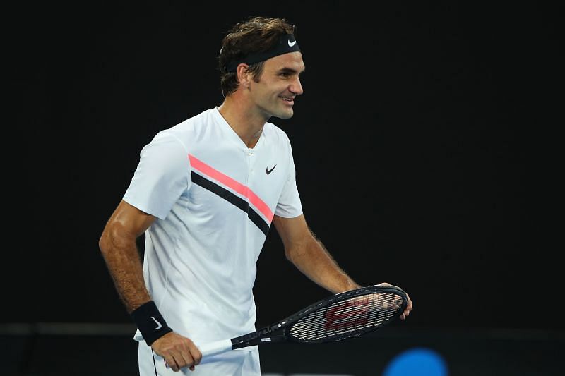 Roger Federer at the 2018 Australian Open