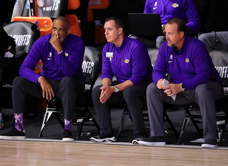 Frank Vogel on the LA Lakers bench