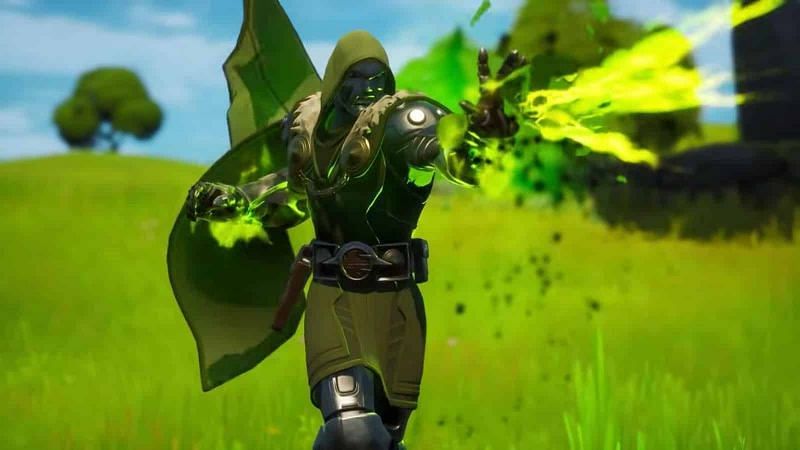 Dr Doom using his mythical ability in Fortnite (Image Credits: Epic Games)