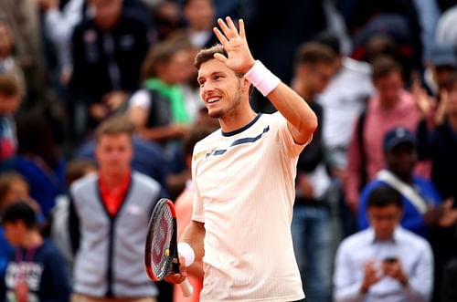 Pablo Carreno Busta of Spain at the 2019 French Open at Roland Garros