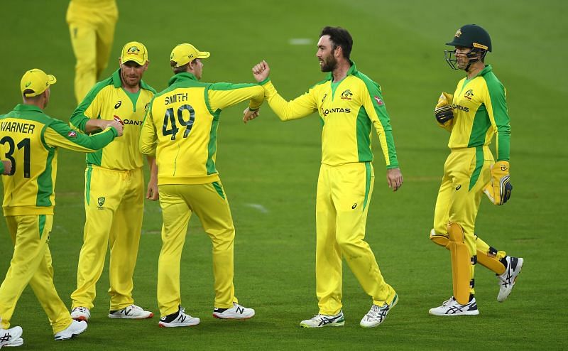 Glenn Maxwell picked up a couple of wickets in the first T20I